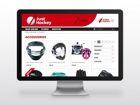 Just Hockey ecommerce website