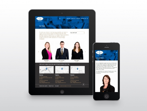 Inder Lynch Lawyers responsive website design